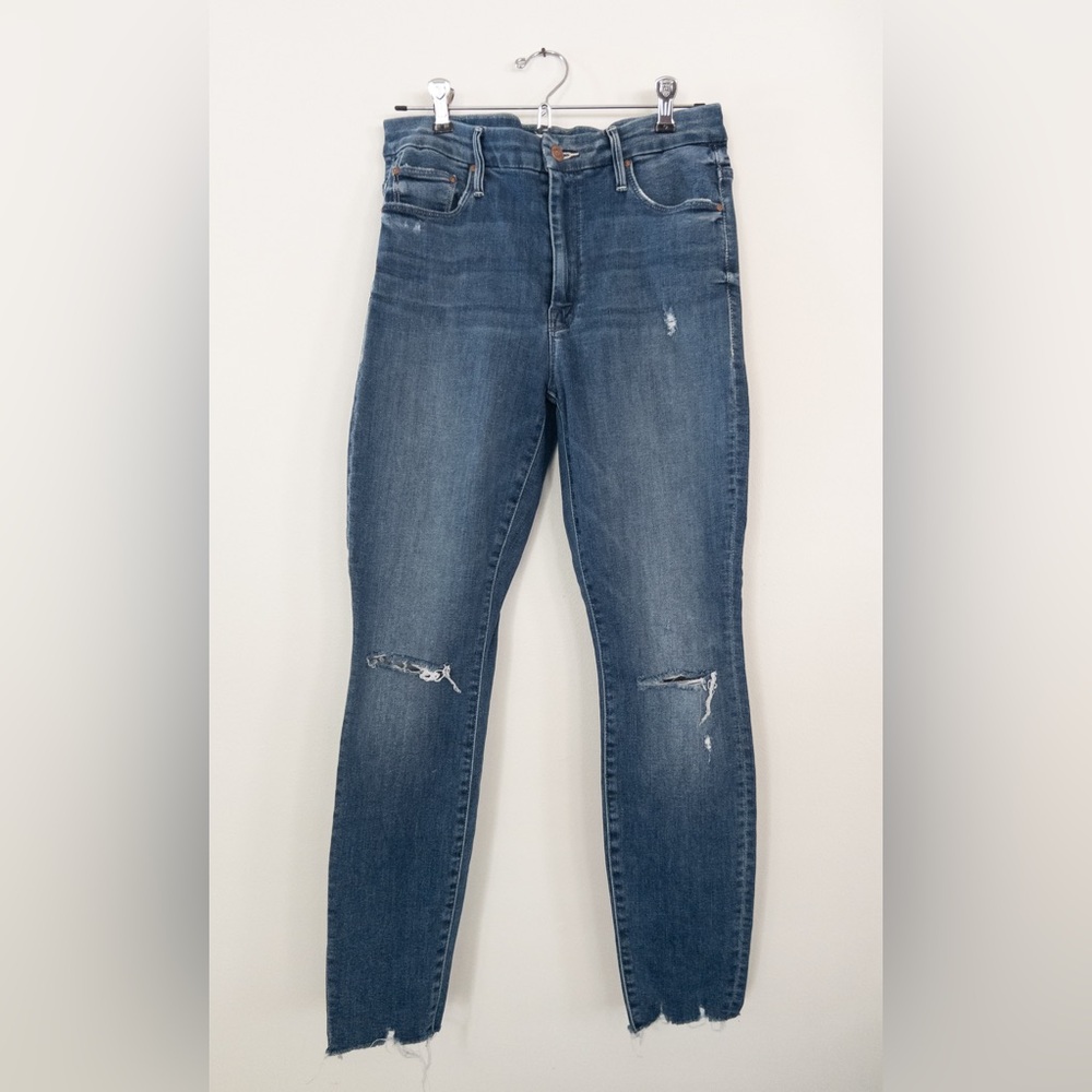 Mother High Waisted Looker Ankle Fray Skinny Jeans Size 29 - Picture 5 of 11